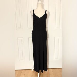 NWT ZARA THE KNITWEAR COLLECTION Maxi Dress, Sleeveless, Dark Gray, Size Large